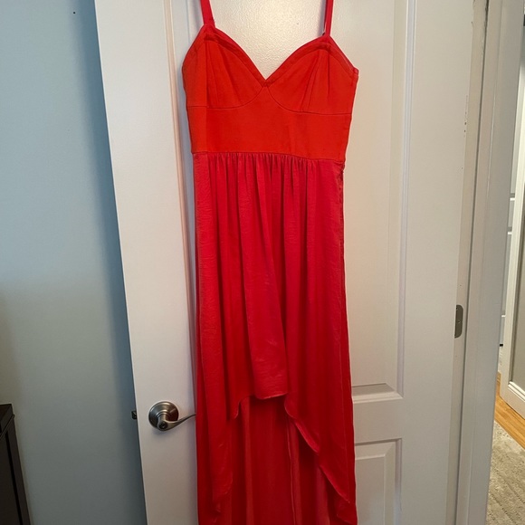 BCBG MaxAzria High Low Orange Tank Top Dress - Picture 3 of 4